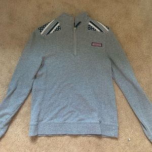 grey vineyard vines quarter zip